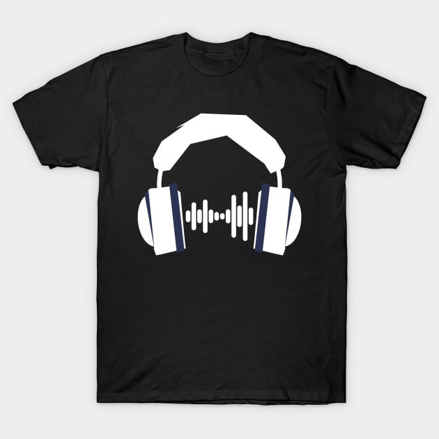 Headphones T-Shirt by Roocolonia